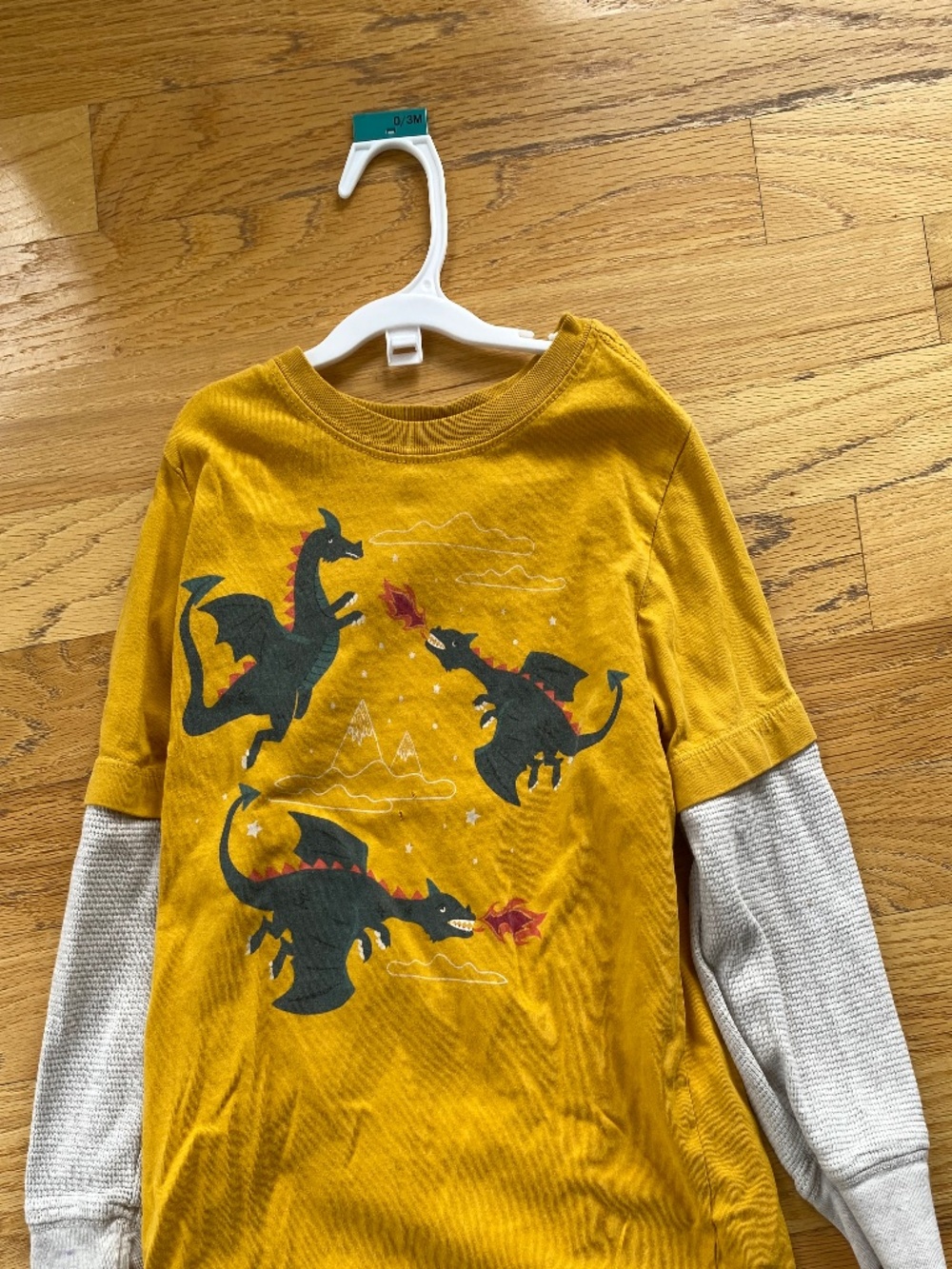 Dragon Shirt w/ waffle knit sleeves